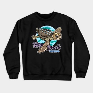 Loggerhead Sea Turtle Vero Beach Florida Crewneck Sweatshirt